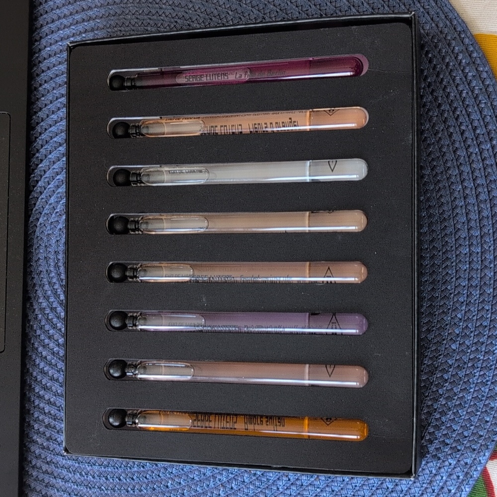 Serge Lutens Collection Noir discovery Set Of 8 Perfumes Like New